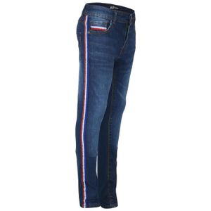 JEANS Enfants Garçons maigre Jeans Denim Contraste scotché Extensible Coupe ajustée Pantalons 5-14 Ans