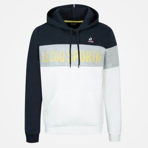 SWEATSHIRT Sweatshirt à capuche Le Coq Sportif Saison - blanc/noir/gris/jaune
