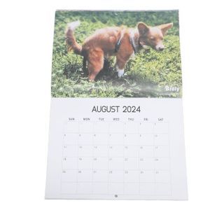 1 calendrier 2024, chiens faisant caca dans de beaux paysages, calendrier  mural de janvier 2024 à partir de décembre, art mural drôle, cadeau d'humour