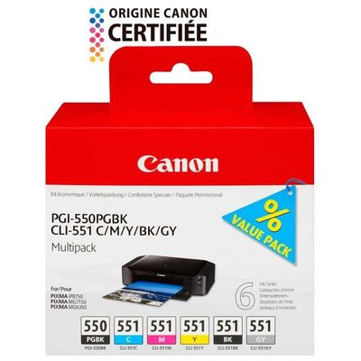 Canon PGI-580/CLI-581 Cartouche Jet d'Encre Multipack - Noire