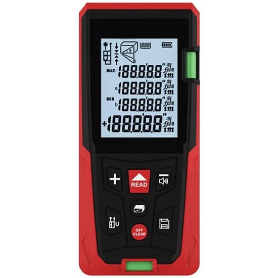 Télémètre Laser Uni-T LM50 - Portée 50m - Mesures Surfaces, Volumes - Écran LCD - Neuf