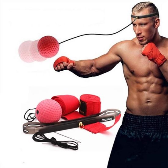 Ballon De Boxe Réflexe Réglable - Entraînement Vitesse - PU Vert 9cm