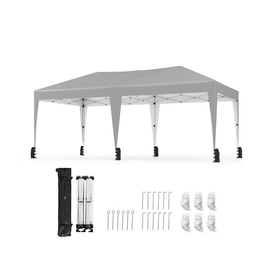 Tonnelle Pliante 3x3m Instantanée YITAHOME - Auvent Pop-up Avec Sac à Roulettes, Piquets & Cordes - Terrasse Plage Jardin