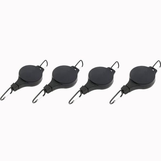 Kit 2 Poulies Rétractables Pour Plantes Suspendues - Système Réglable 90cm, Charge 8kg, Mousquetons - 7