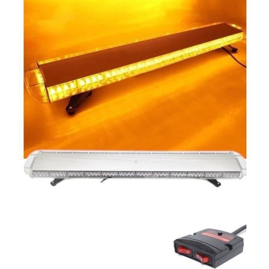 Barre Lumineuse Stroboscopique Evershine ES-318 - 38,2 Pouces LED 4 Faces Pour Véhicules D'Urgence