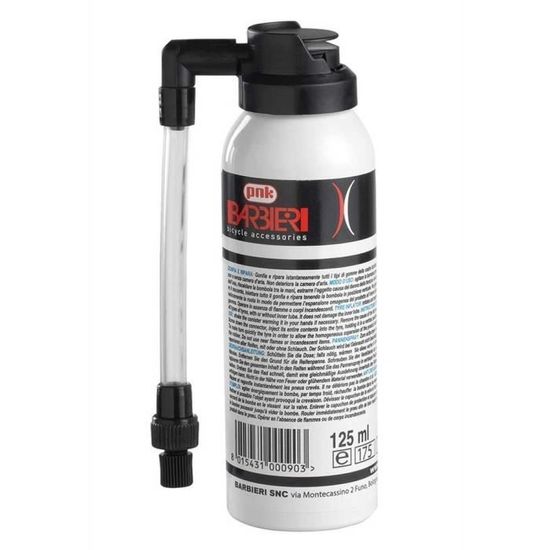 Bombe Anti-crevaison Et Gonflage Barbieri - 75 Ml - Pour Tous Types De Pneus (vélo, Trottinette) - Compatible Valves Presta Et Schrader