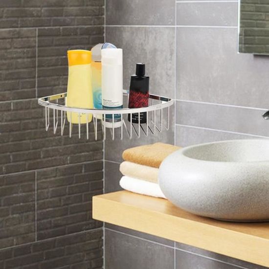 GGISUI Etagere Salle De Bain, Etagere Douche A Suspendre Avec 2 Porte