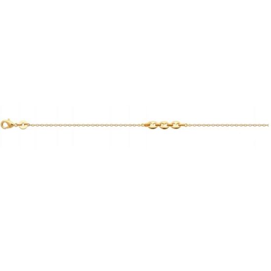 Bracelet Grains De Café Italien Plaqué Or 18 Carats - Largeur 8 Mm, Longueur 21 Cm, Sans Nickel - 8