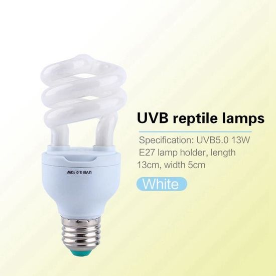 13W UVB 5.0 E27 lampe Reptile tortue lampe chauffante Mini ampoule de chaleur pour animaux #44-RAI