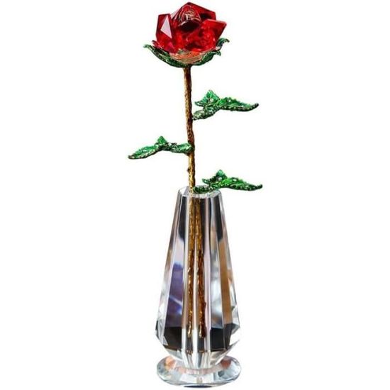 Grand Flamand Rose En Verre - Objet De Vitrine - Décoration