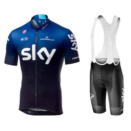 Tenue Cyclisme Homme Été - Maillot Manches Courtes + Cuissard 3D Gel - VTT Route Pro Respirant