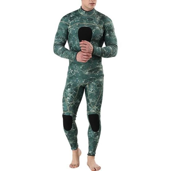 Combinaison De Plongée Homme 3MM Néoprène Camouflage Deux Pièces - Apnée Et Chasse Sous-Marine