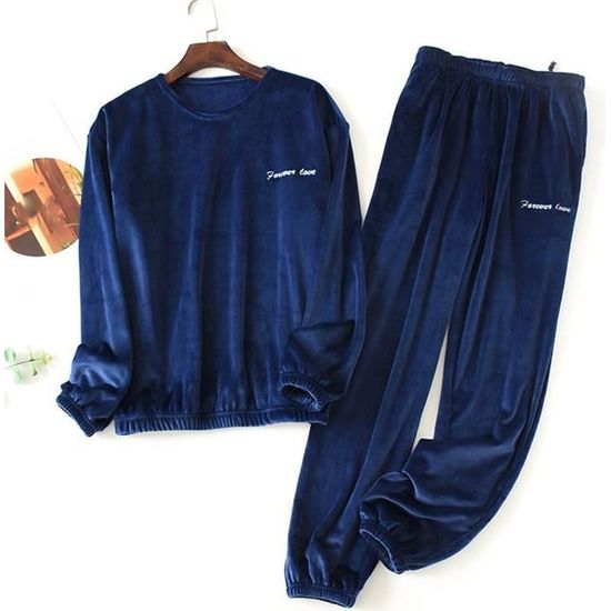 Pyjama Polaire épais Pour Femme – Pantalon Ample à Taille élastique – Vêtement De Nuit Chaud D'hiver – Confortable Pour La Maison