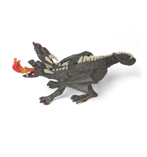 Papo – Dragon De Cendre Figurine – Monde Fantastique – 18,2 X 11 X 8,2 Cm – Peinte à La Main – Dès 3 Ans – Fabrication Française