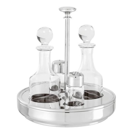 SET 6 PIÈCES Ménage Huile Vinaigre Poivre Sel Verre Plastique Coloré