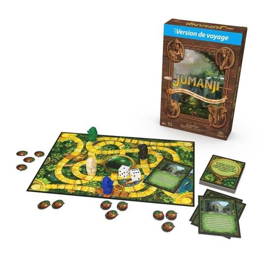 Jeu de Société Jeu Jumanji Rétro Jeu de Plateau et de Défis 2 à 4 Joueurs Dès 8 ans