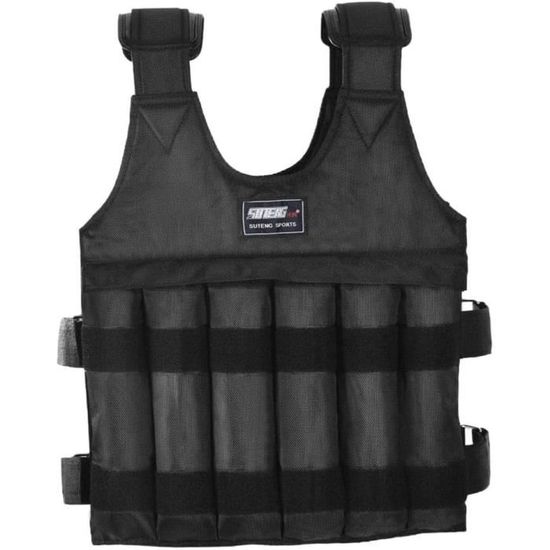 Gilet Lesté Ajustable 1-20 Kg – Noir, 1680D Oxford, Neuf, Pour Sport Et Musculation