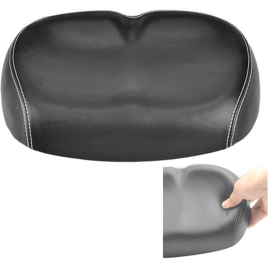 Selle De Vélo Large Confortable Sans Nez - Universelle Pour VTT, Vélo De Route - Homme Et Femme, Mousse, Noir - 9