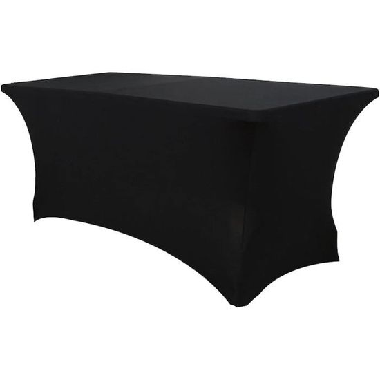 Location - Nappe Lycra Buffet Rectangle Noire 180cm [NALYBURE180NOI] main image 0