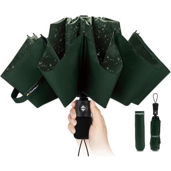 Parapluie Pliant Anti-UV Et Coupe-vent – Noir – Compact – Neuf