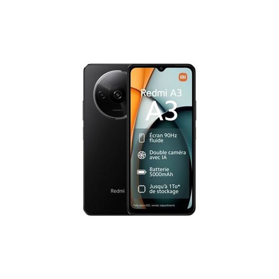 XIAOMI Smartphone Redmi A3 4/128 Noir - Cdiscount Téléphonie