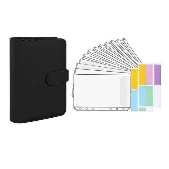 Lot De 20 Pochettes Plastique A6 à Fermeture Zip - Translucide, 6 Trous, Imperméable - Pour Documents, Cartes, Budget - 4