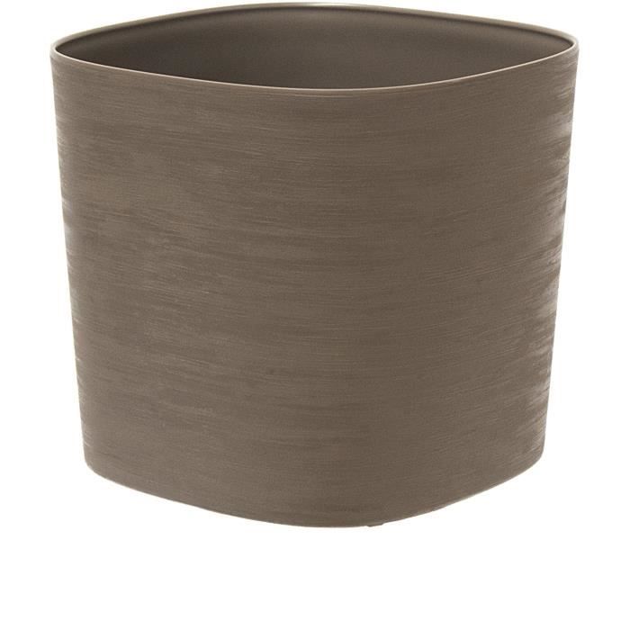Pot avec réserve d'eau GARDEN ID Respect 30 x 30 cm 100% déchets ménagers 100% recyclable Surface structurée.