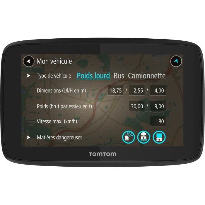 GPS Poids Lourds TomTom GO Professional 520 - Cartographie Europe 49 pays - Wi-Fi intégré - Appels m
