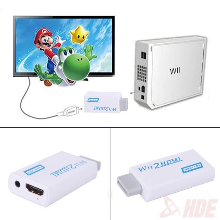 HDMI Audio Full HD 480p convertisseur adaptateur Wii2hdmi Wii