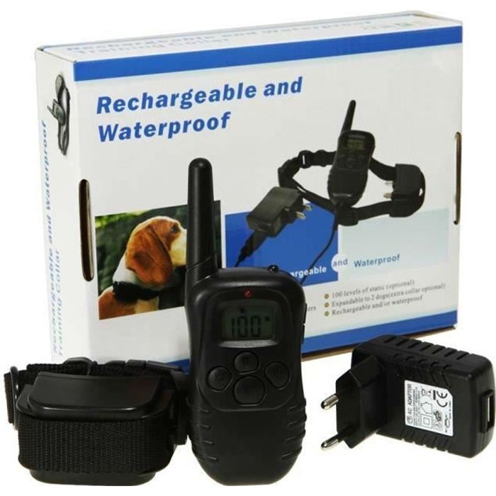 Ecent M81 Collier de dressage électrique rechargeable étanche télécommandé sans fil à portée de 300 mètres