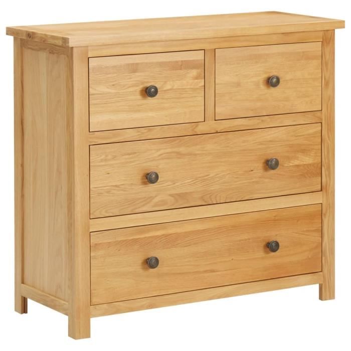 XIXI Commode 80x35x75 cm Bois de chêne massif