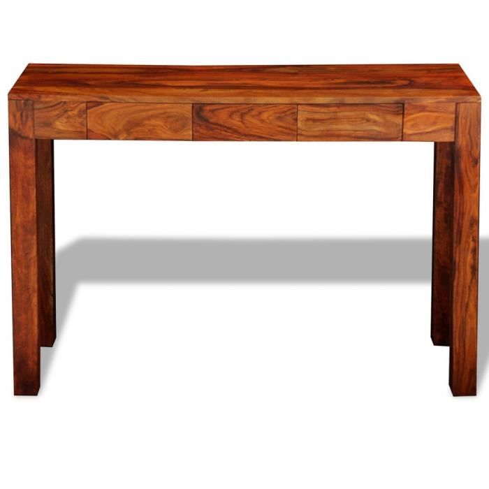 Magnifique Console Table Cabinet Buffet en bois massif Sheesham 3 tiroirs 80 cm