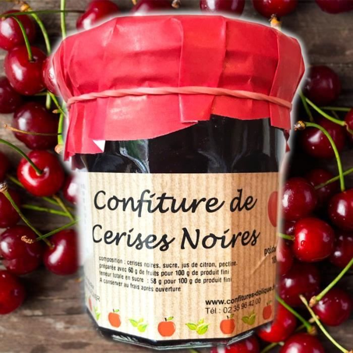 Confiture de cerises noires