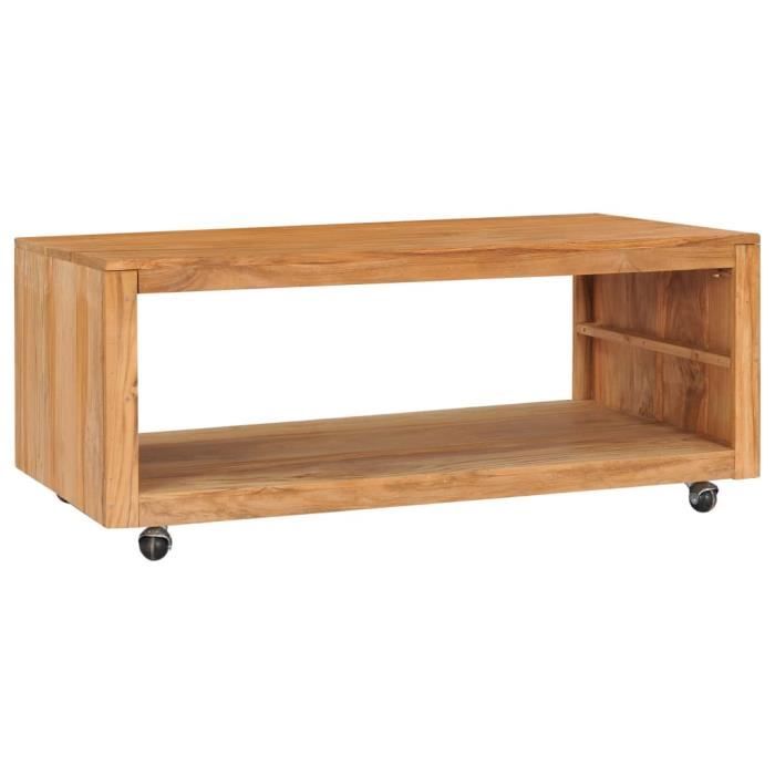 Table basse style contemporain - Tables de salon Style Industriel - Table à thé 110x60x40 cm Bois de teck massif��4826