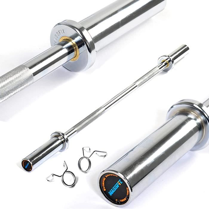 WSDSB 120CM Barre Olympique Barre D'haltère, EZ Exercices de Curl Barre de Musculation 28mm Diamètre pour Haltérophilie et Entra269