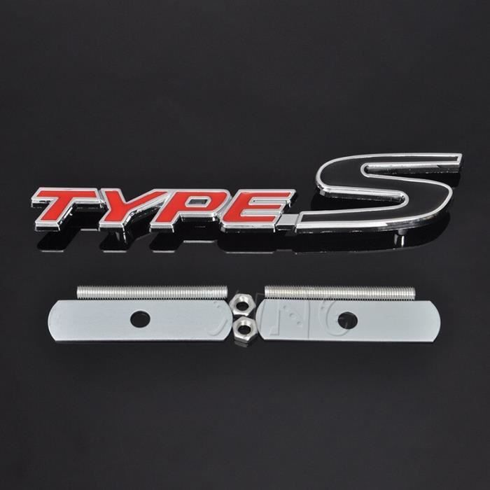 Emblème de Grille avant de voiture en métal 3D Badge de calandre automobile pour Honda Type R course Type S, MC6491