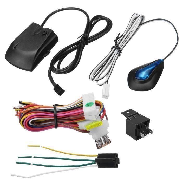 YK319 Système d'Alarme Auto Universel Protection Véhicule Automobile Sans Clé Distance à 1 Voie Noir