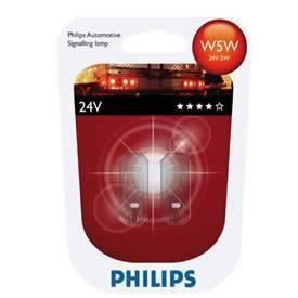 2 ampoules T10 W5W 24V PHILIPS