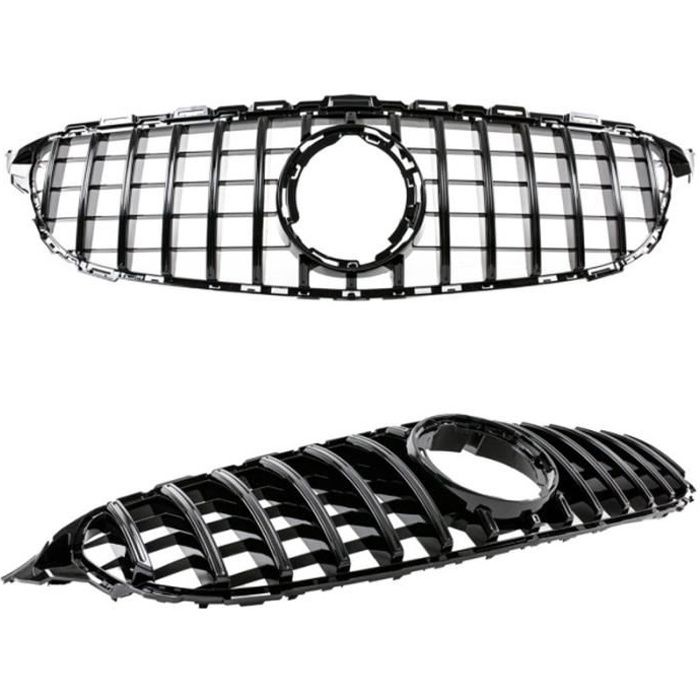 CALANDRE LOOK GTR NOIR BRILLANT POUR MERCEDES CLASSE C W205 PHASE 2 A PARTIR DE 03/2018