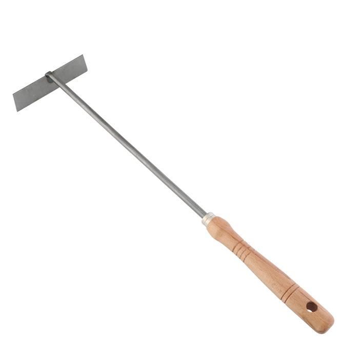 Cheminées Kamino- Flam Grattoir Cheminée, Racloir Cendre en Acier Inoxydable avec Long Manche en Bois et Perforation SB, 10206