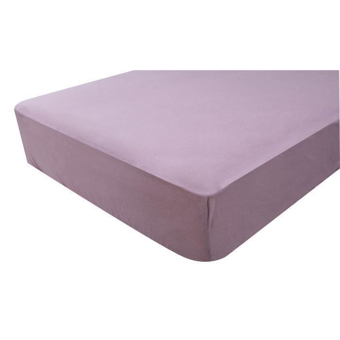 DOUX NID Drap-housse en jersey - Framboise - 70x140 cm (Lot de 3)