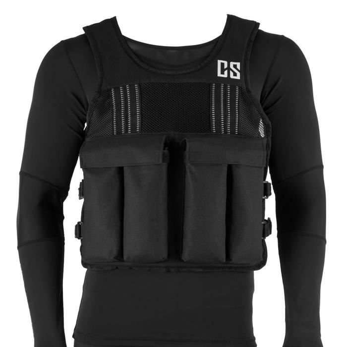 CAPITAL SPORTS Beastvest Gilet lesté 8 x poids sable total 5 kg - noir