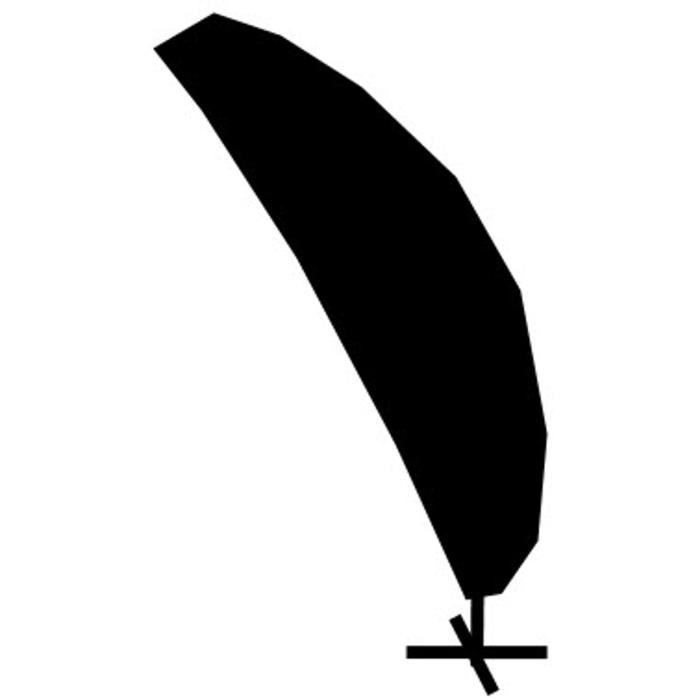 Housse complète pour parasol déporté 280cm gamme confort noir avec tige