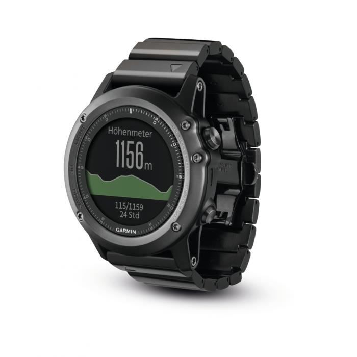 GARMIN Montre GPS Fenix 3 Saphirre Performer Bundle Noir et Gris