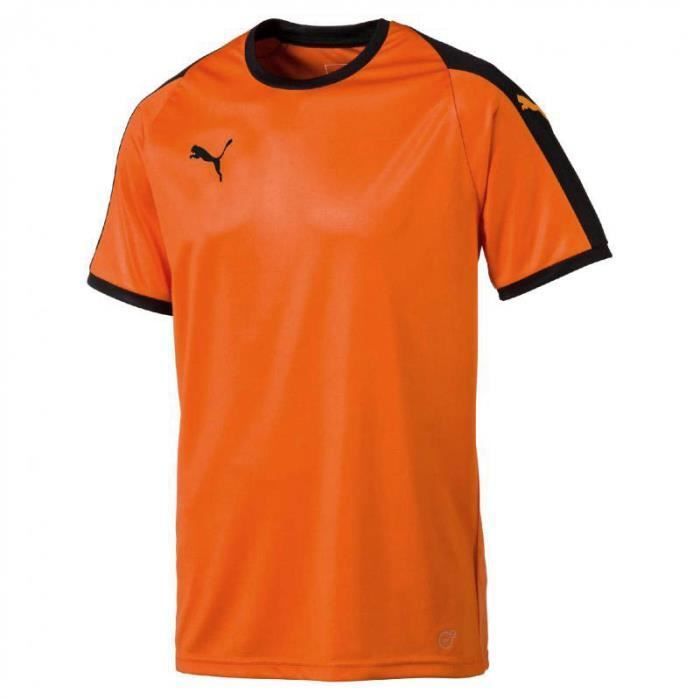 Maillot Puma Liga Jersey coloris Golden Poppy - Puma Black