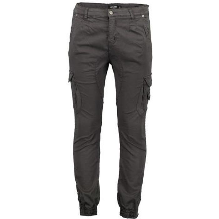 DEELUXE Pantalon cargo à poches GARDEN Charcoal