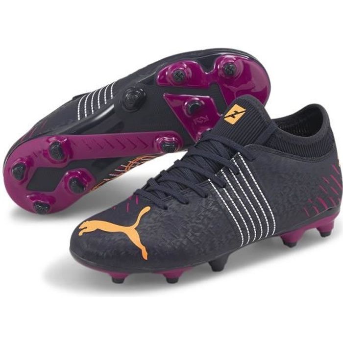 Chaussures de football de football enfant Puma FUTURE Z 4.2 FG/AG - noir/violet/jaune