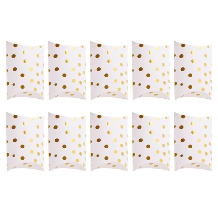 10pcs Gold Stamping Stripe Design Candy Box Creative Pillow Chocolate Storage Case Wedding Treat Party Favor Gift BOITE CADEAU