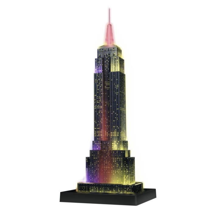 Ravensburger - 12566 1 - Puzzle 3D Building - 216 Pièces - Empire State Building - Night