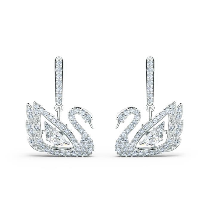 Boucle D Oreille - SWAROVSKI - Boucles d'oreilles Swarovski Dancing Swan Blanc